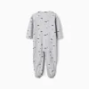 2 cotton babygrows with car prints for newborn and baby boys, green/grey
