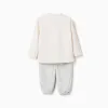 Velvet pyjamas with Toy Story for newborn and baby boys, beige/green