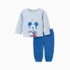 Polar fleece pyjamas with Mickey for newborn and baby boys, blue