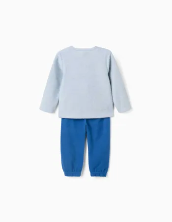 Polar fleece pyjamas with Mickey for newborn and baby boys, blue