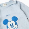 Polar fleece pyjamas with Mickey for newborn and baby boys, blue