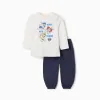 Long sleeve pyjamas with Paw Patrol print for baby boys, white/blue