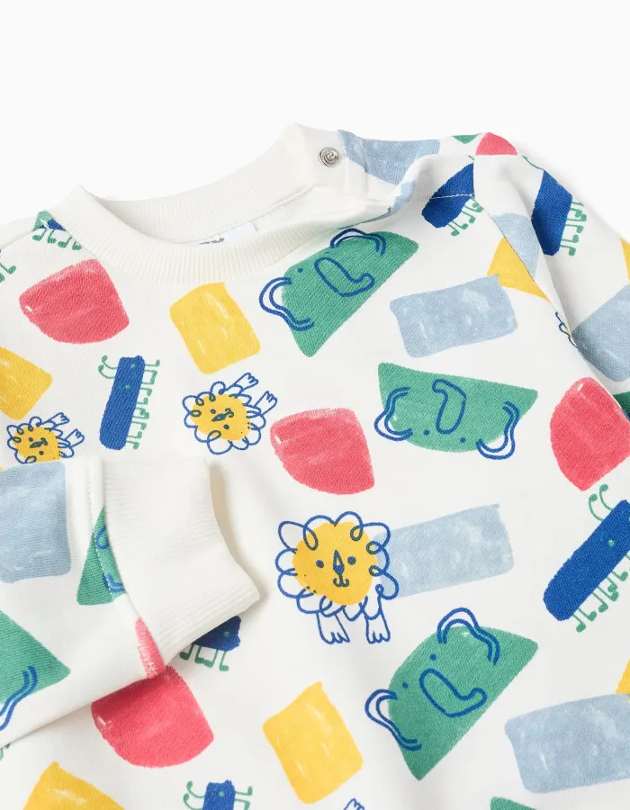 Sweatshirt with motif + joggers for baby boys, multicolour