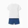 Spidey & Friends Toddler & Boys' T-Shirt + Shorts, White/Blue
