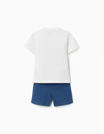 Spidey & Friends Toddler & Boys' T-Shirt + Shorts, White/Blue
