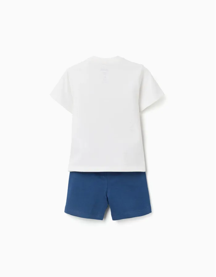 Spidey & Friends Toddler & Boys' T-Shirt + Shorts, White/Blue