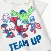 Spidey & Friends Toddler & Boys' T-Shirt + Shorts, White/Blue