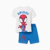 Toddler & Boys' Spidey Print T-Shirt + Shorts, White/Blue
