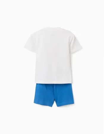 Toddler & Boys' Spidey Print T-Shirt + Shorts, White/Blue