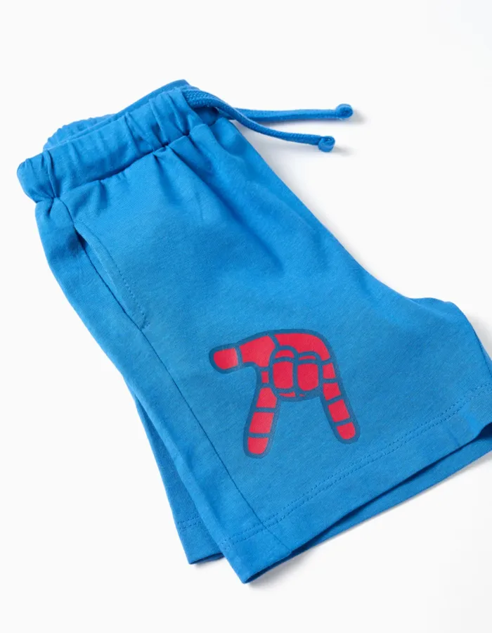 Toddler & Boys' Spidey Print T-Shirt + Shorts, White/Blue