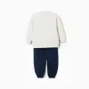 Cotton jogging set with Bluey print for babies and children, white/blue