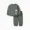 Brushed jogging set with house print for baby boys, dark green