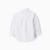 Cotton Shirt for Baby Boys, White