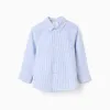 Striped Oxford Shirt for Baby Boys, White/Blue