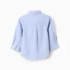 Shirt in Cotton Oxford for Baby Boys, Blue