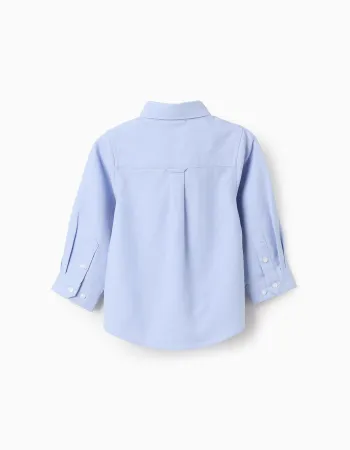 Shirt in Cotton Oxford for Baby Boys, Blue