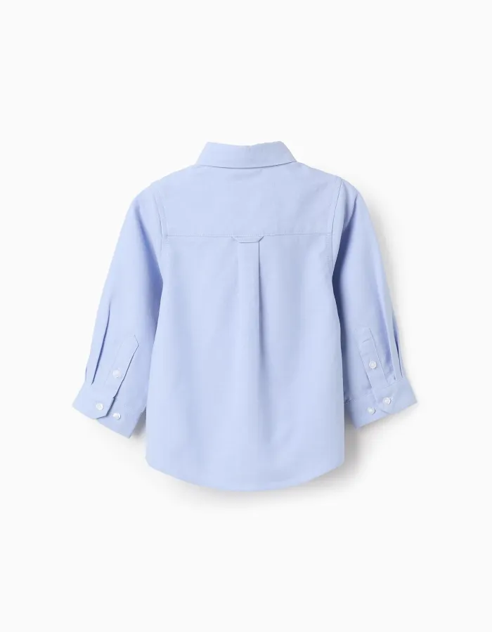 Shirt in Cotton Oxford for Baby Boys, Blue