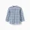 Cotton checked shirt with roll-up sleeves B&S for baby boys, blue