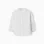 Striped cotton shirt with mao collar B&S for baby boys, white/yellow/blue