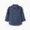 Shirt in linen with roll-up sleeves You&Me for baby boys, blue