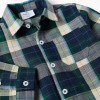 Long sleeve checked cotton shirt B&S for baby boys, blue/green/beige