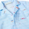 Cotton shirt with print Carolina Celas x Zippy for baby boys, light blue
