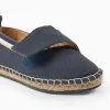 Linen Espadrilles with Jute for Baby Boys, Dark Blue