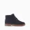 Suede brogue boots with laces for baby boys, dark blue