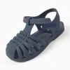 Rubber jelly sandals with touch-fastener for babies, dark blue