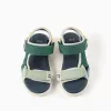 Superlight sandals with touch-fastening straps for baby boys, multicolour