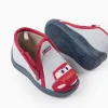 Slippers with Lightning McQueen print for babies and boys, grey/red