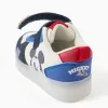 Light-up trainers with Mickey print for baby boys, blue/white/red