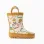 Rubber handle wellies with print for baby boys, light beige/yellow
