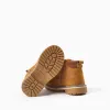 Suedette mountain boots with laces for baby boys, light brown