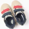Trainers with touch-fastening straps for baby boys, beige/blue/red