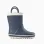 Rubber handle wellies for babies, navy blue/white