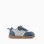 Barefoot trainers with non-slip sole for baby boys, blue/grey