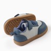Barefoot trainers with non-slip sole for baby boys, blue/grey