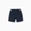 Dark blue baby boy twill chino shorts with striped band