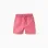 Midi poplin shorts with drawstring and pockets for baby boys, dark pink