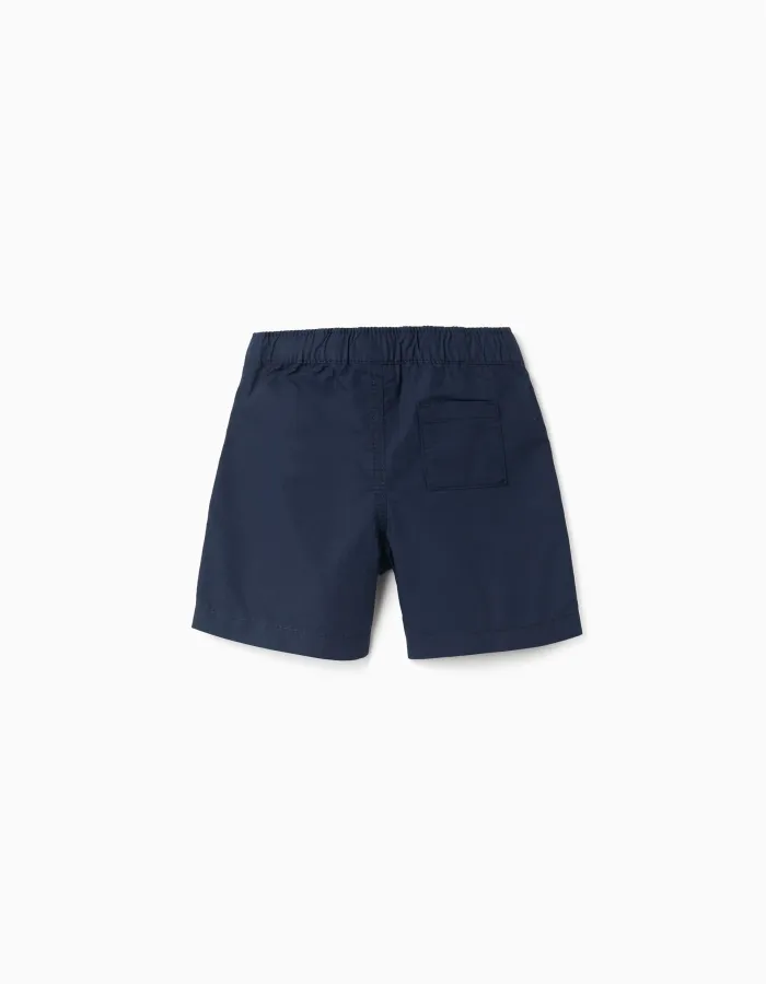 SHORTS POPLIN, DARK BLUE