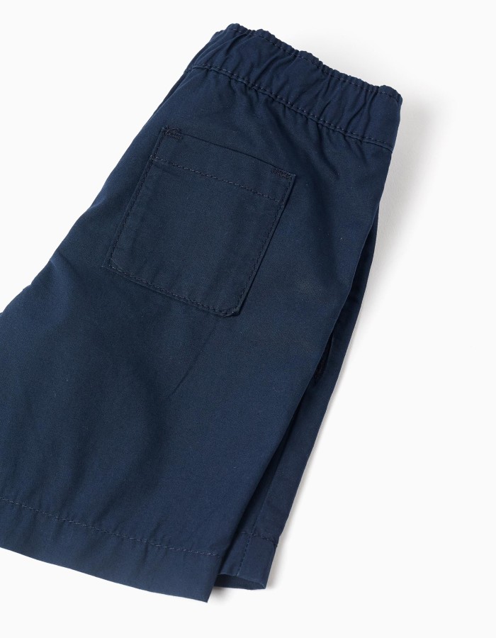 SHORTS POPLIN, DARK BLUE