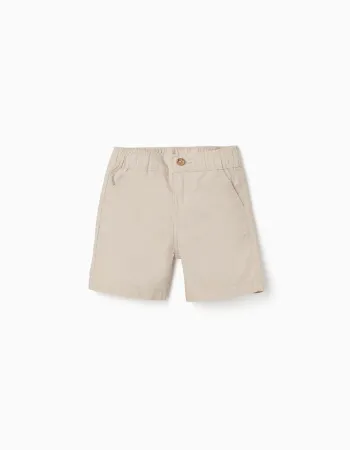 SHORTS POPLIN, LIGHT BEIGE