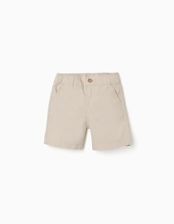 SHORTS POPLIN, LIGHT BEIGE