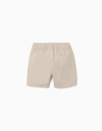 SHORTS POPLIN, LIGHT BEIGE