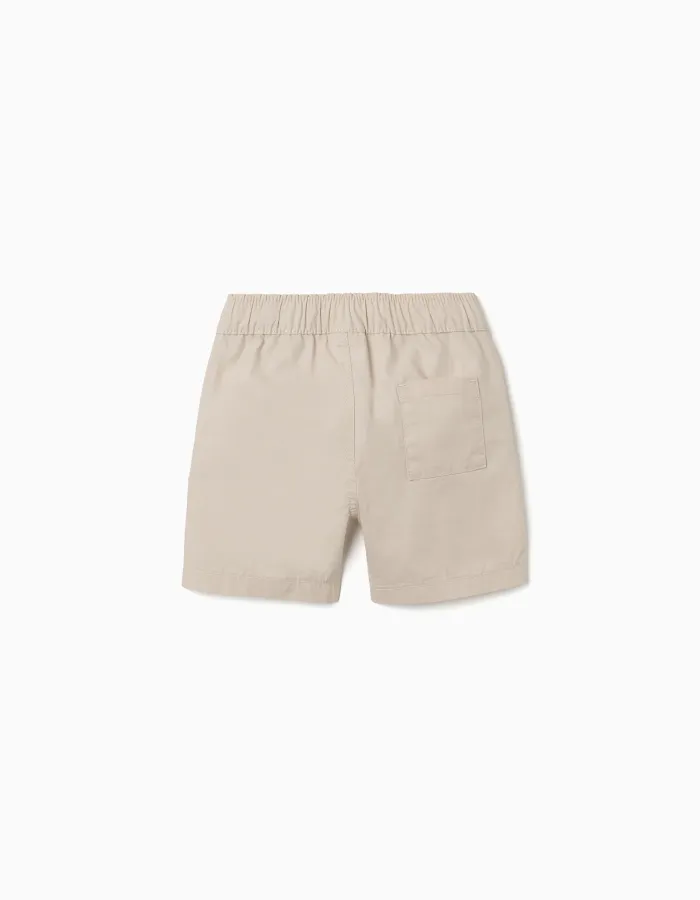 SHORTS POPLIN, LIGHT BEIGE