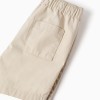 SHORTS POPLIN, LIGHT BEIGE