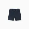 SHORTS TWILL, DARK BLUE