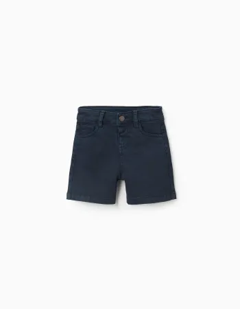 SHORTS TWILL, DARK BLUE