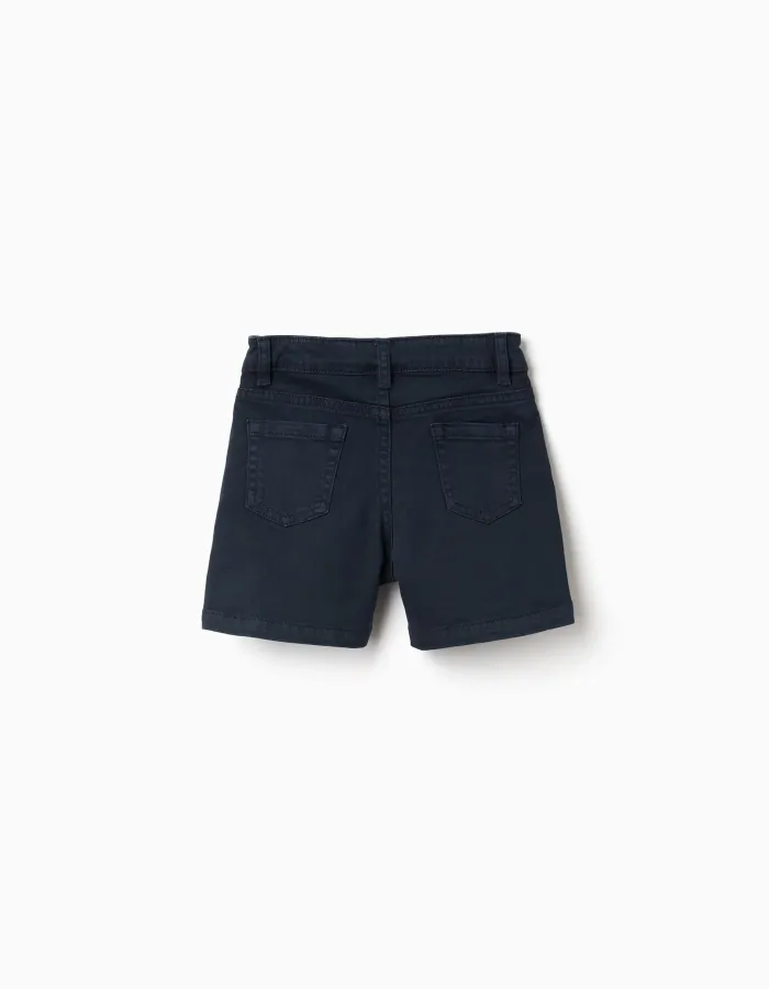 SHORTS TWILL, DARK BLUE